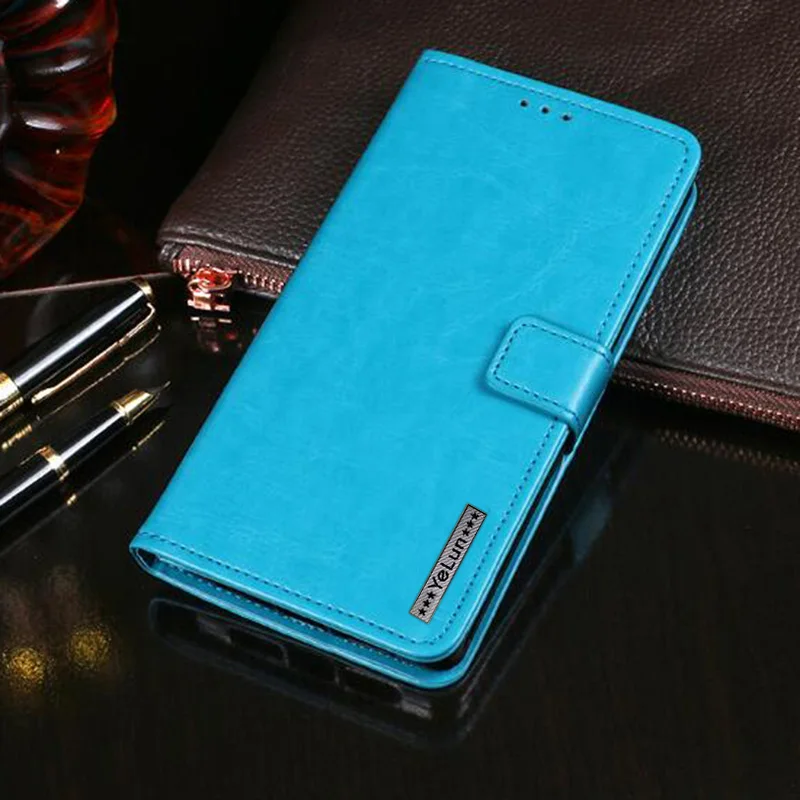 LIght Blue YeLun для zte Blade V9 чехол Роскошный Бизнес Стиль из искусственной кожи Флип Бумажник Стенд чехол для телефона крышка Капа Funda - Цвет: LIght Blue