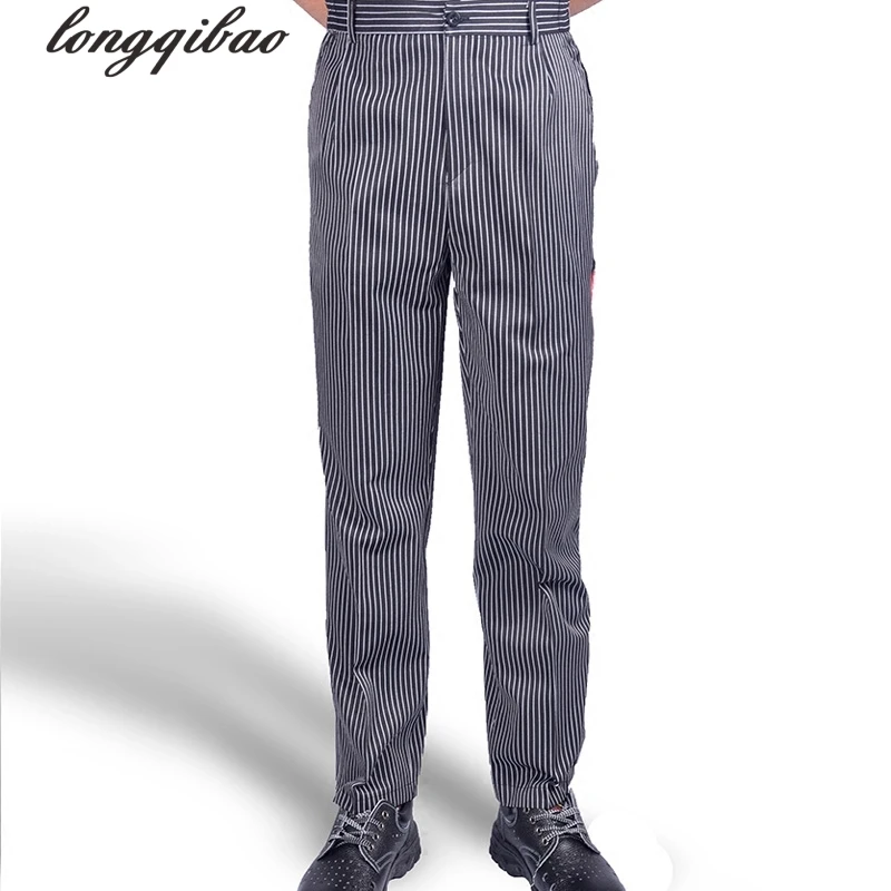 Новинка высококачественные брюки шеф повара осенне зимние в полоску клетку