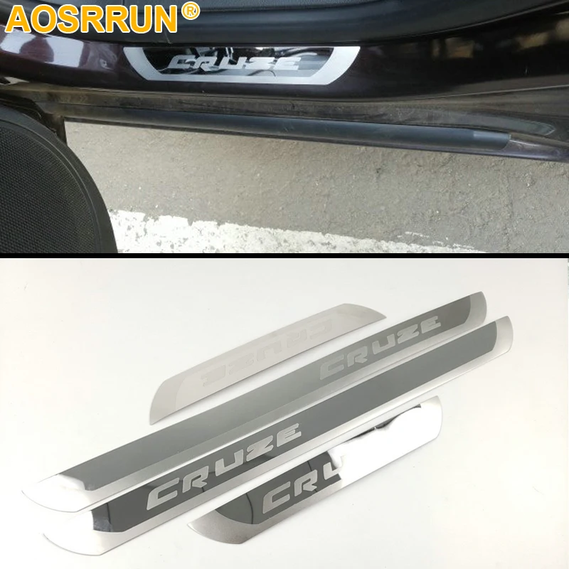 Полоса для порога двери из нержавеющей стали подходит Chevrolet Cruze 2009 2015|accessories