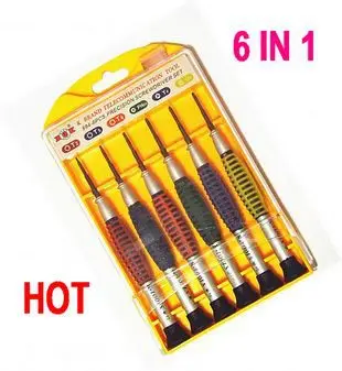 

HIGH QUALITY Multi CR-V Electron Torx bits 6 in 1 precision screwdriver tool set for mobile phones NO.894 freeshipping