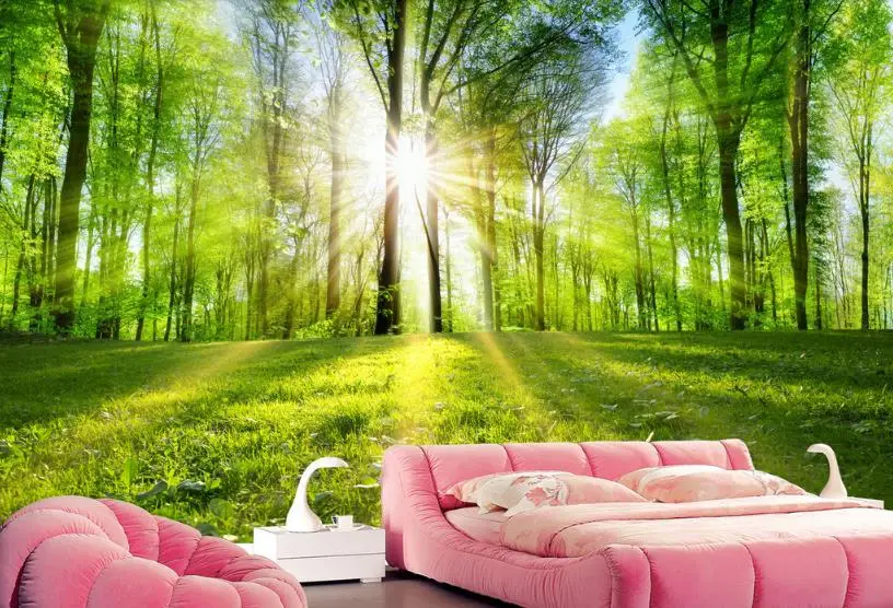 

Custom 3d mural wallpaper Forest landscape wallpaper for walls 3 d Living Room Bedroom TV backdrop 3d stereoscopic wallpaper