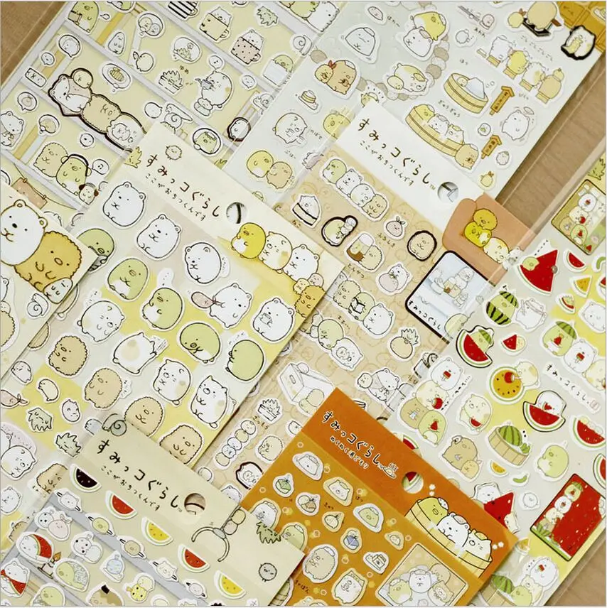 Японские Мультяшные бронзирующие наклейки Sumikko Gurashi Friend для ужина суши дневника