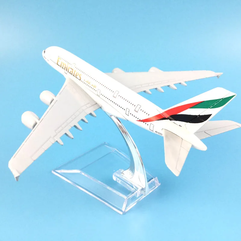 1:400 16 см ОАЭ Airbus A380 металлическая модель самолета украшение офиса игрушка идея