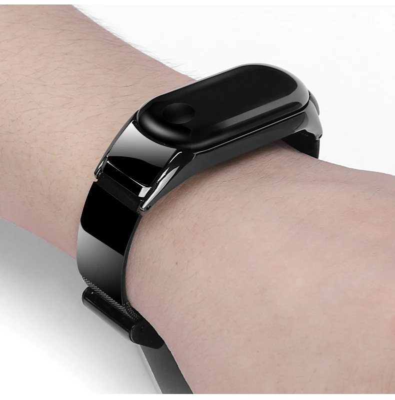 Для mi Band 3 4 ремешок металлический Безвинтовой браслет из нержавеющей стали для Xiaomi mi 4 ремешок браслет mi Band 3 браслеты аксессуары