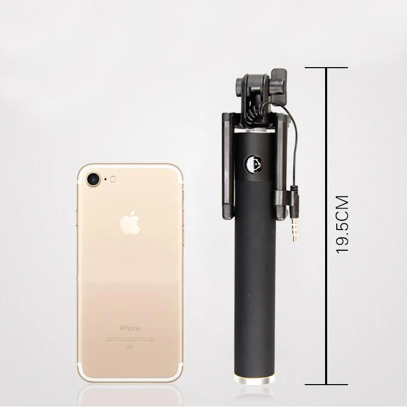 Hanmi Новая модная эгоистичная палка с кабелем алюминиевая для селфи штатив