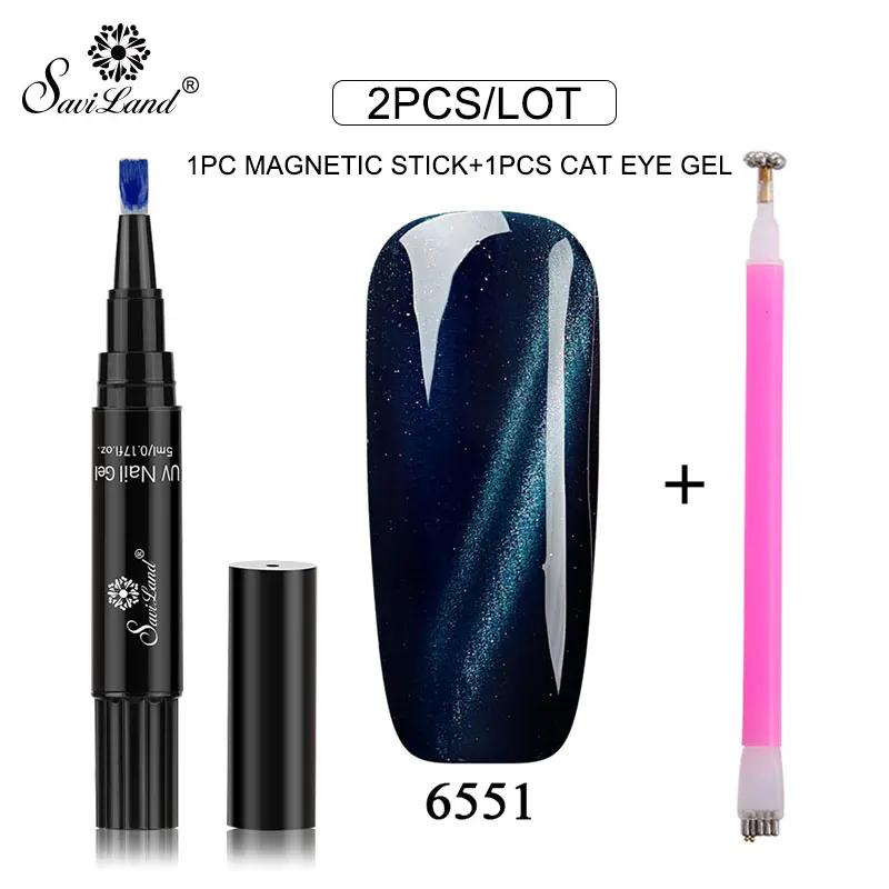 ZHG906 Saviland 2 шт./лот Магнитная 3D кошачий глаз гель лак для ногтей магнит Nail Art инструменты магнит для УФ лак для ногтей маникюр инструмент - Цвет: ZHG906