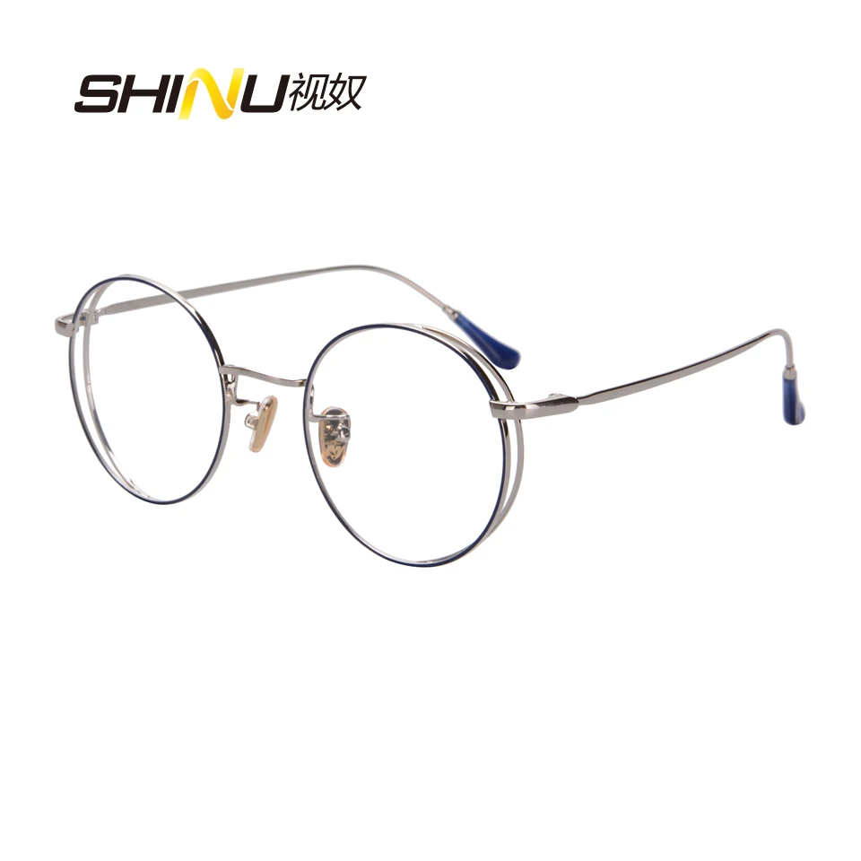 High End металлическая оправа для очков в стиле ретро Винтаж Круглый Оптические очки