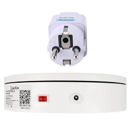 ComXim MT200RL20 20 см 7.87in пульт дистанционного управления, направление скорости 360 °, Электрический вращающийся стол для фотографий, для отображения 3D сканирования - Цвет: White with EU plug2