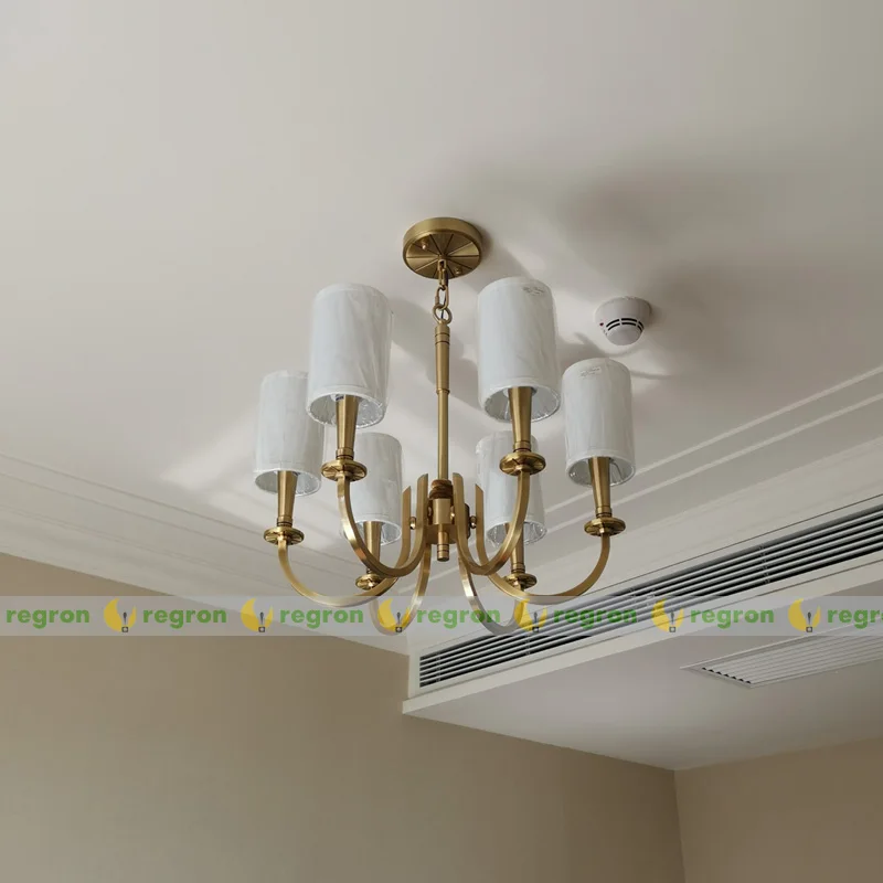 Современная промышленная люстра с блеском освещение из кованой меди