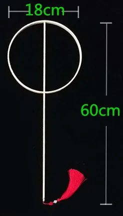round 18cm long60cm Мульти размер с длинной ручкой китайский веер держатель стенд ручной работы Мода DIY танцевальный костюм, реквизит Круглый ручной вентилятор каркас - Цвет: round 18cm long60cm