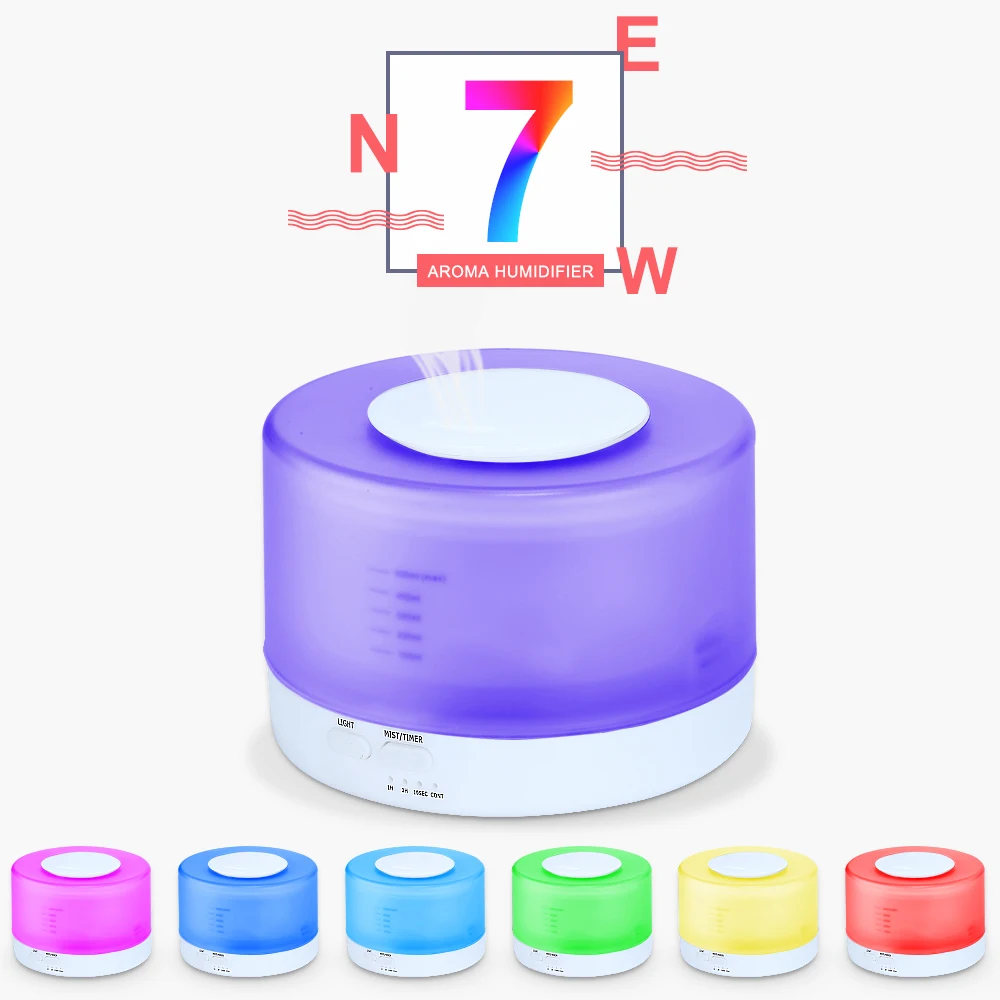 Ультразвуковой увлажнитель воздуха с дистанционным управлением 500 мл 7 цветный