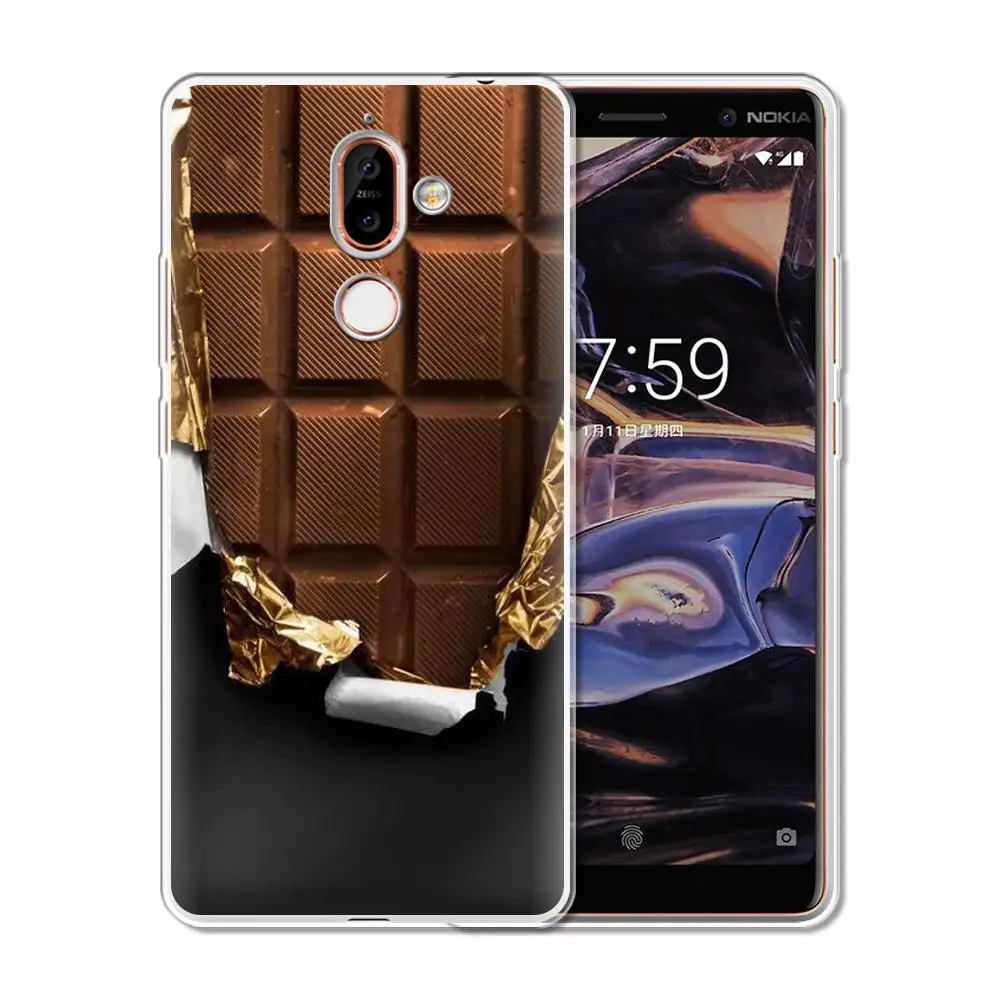Модный мягкий силиконовый чехол из ТПУ для телефона Nokia 1 3 5 8 6 2 7 Plus 9 X6 2018 чехлы на