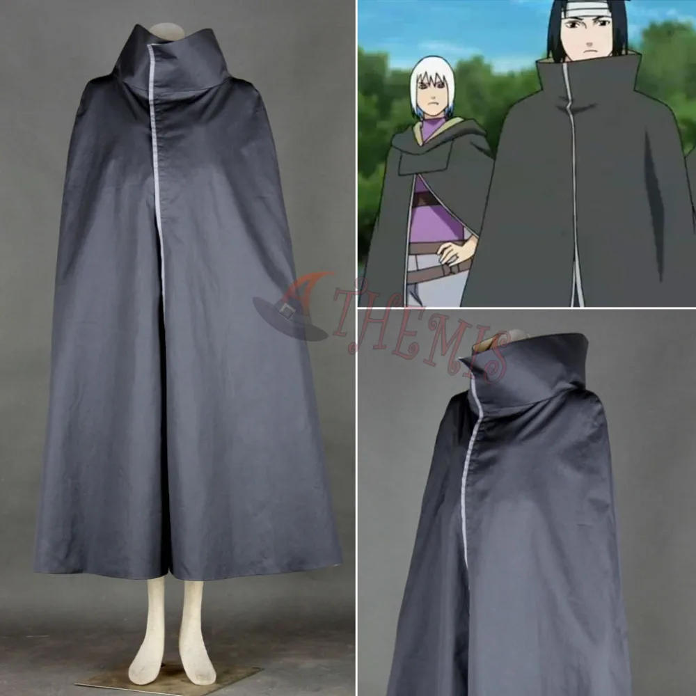 Костюм для косплея Athemis Uchiha Sasuke черный плащ длинное пальто унисекс на заказ