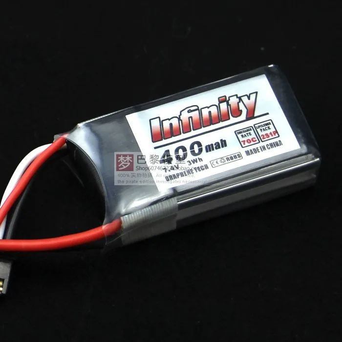 

1pcs Infinity Rechargeable Lipo Battery 7.4V 11.1V 400MAH 70C Race Spec Lipo Battery For RC Aircraft Quapcopter Drone