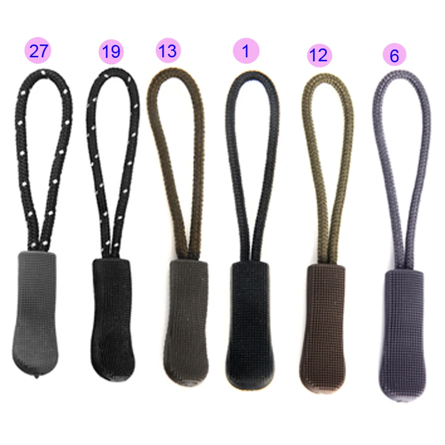 6 шт. ПВХ шнур на молнии разные цвета|Бегунки для молнии| |