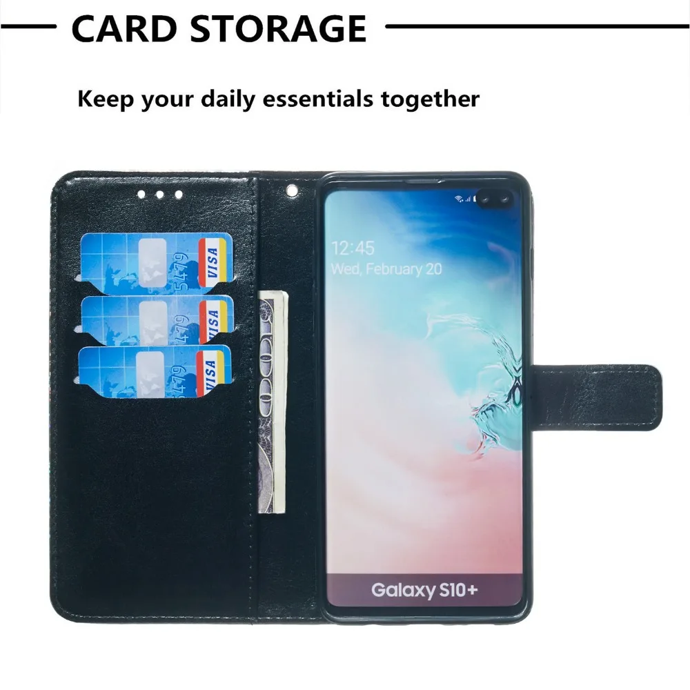 FM. HGQ Ретро Роскошный PU Мягкий кожаный чехол-бумажник для samsung Galaxy S8 S9 S10 Plus S10e Lite