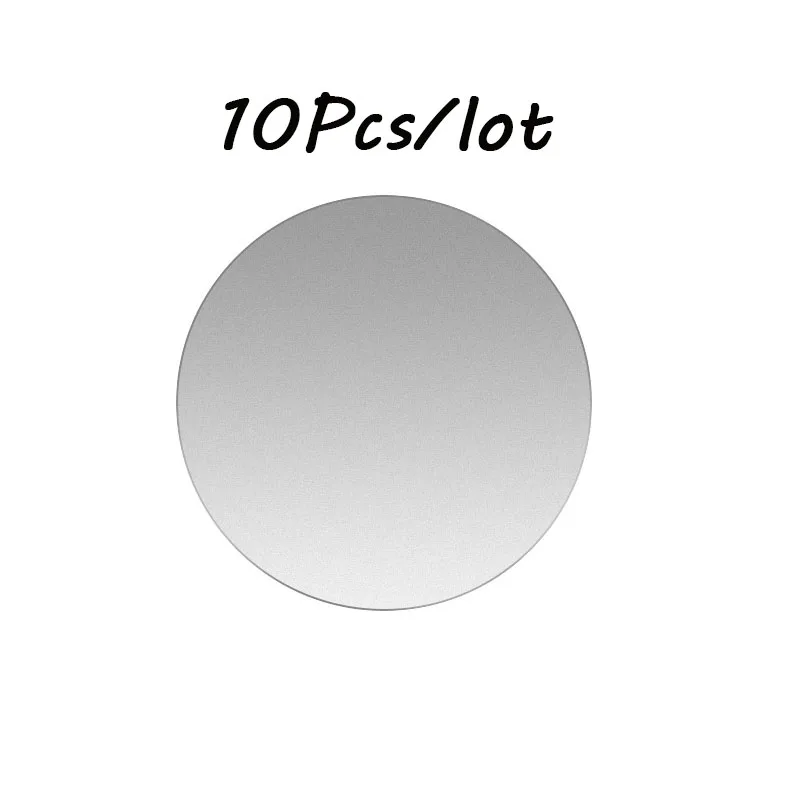 10pcs Silver Round 10 шт./2 шт./партия металлическая пластина наклейка для магнитного автомобильного телефона держатель подставка металлическая пластина диск железный лист для iPhone мобильный телефон - Цвет: 10pcs Silver Round