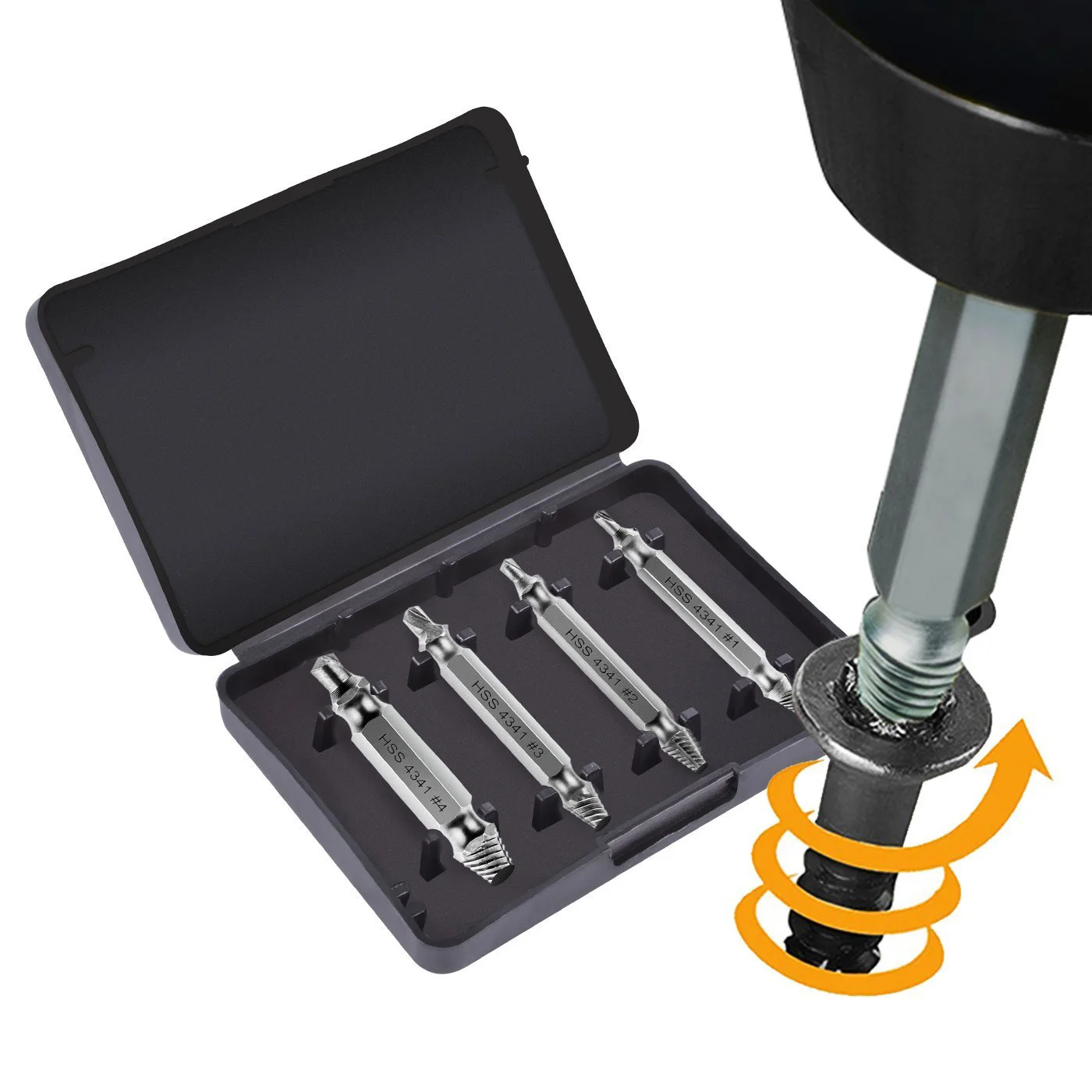 4pcs Box Damaged Screw Extractors Remover 105 Degree Corner Extension Hex Drill Bit Screwdriver Adapter Holder | Инструменты