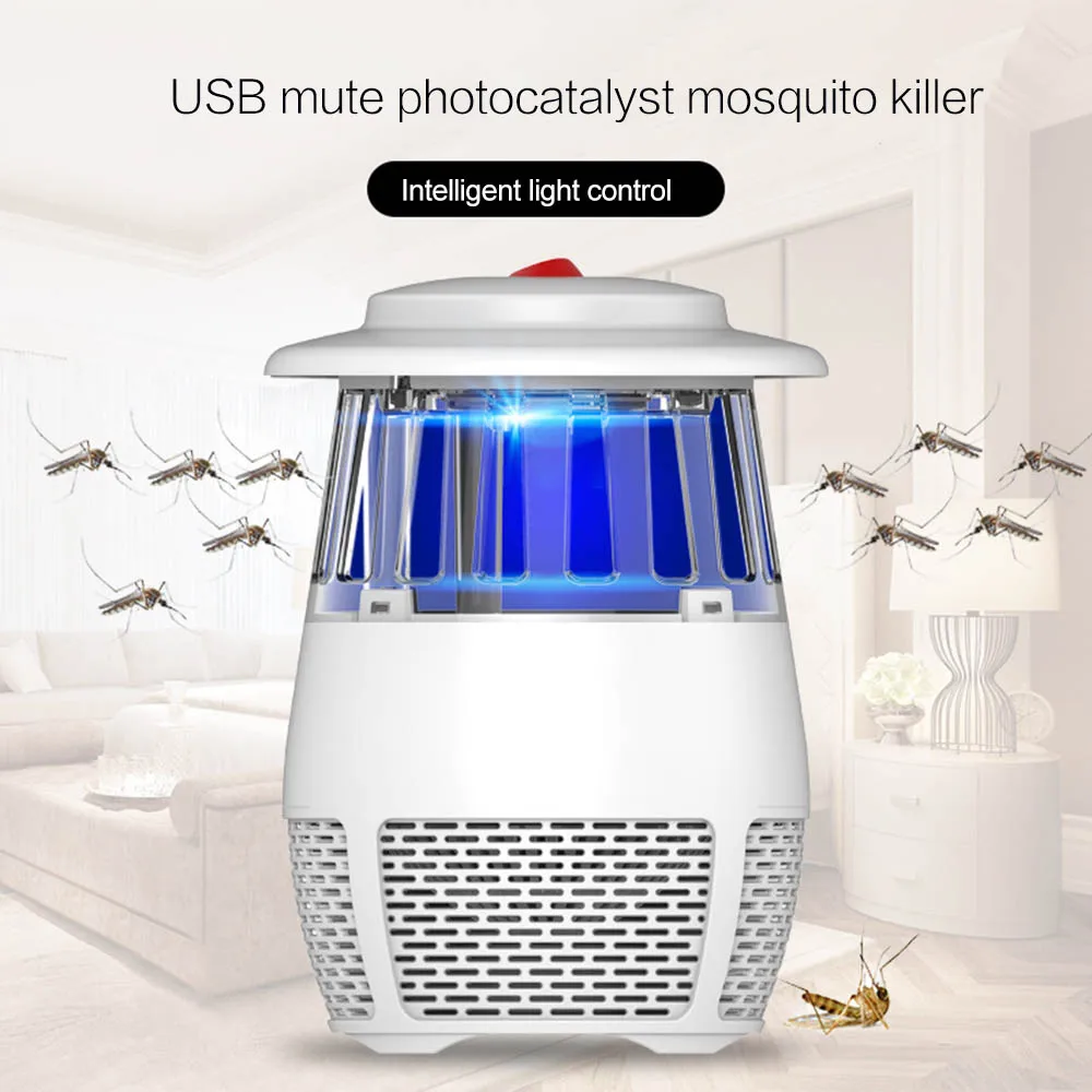 Электрическая лампа от комаров USB фотокатализатор убийца от комаров Летающий моль Ошибка ЛАМПА ловушка для насекомых powered ошибка zapper moskito убийца