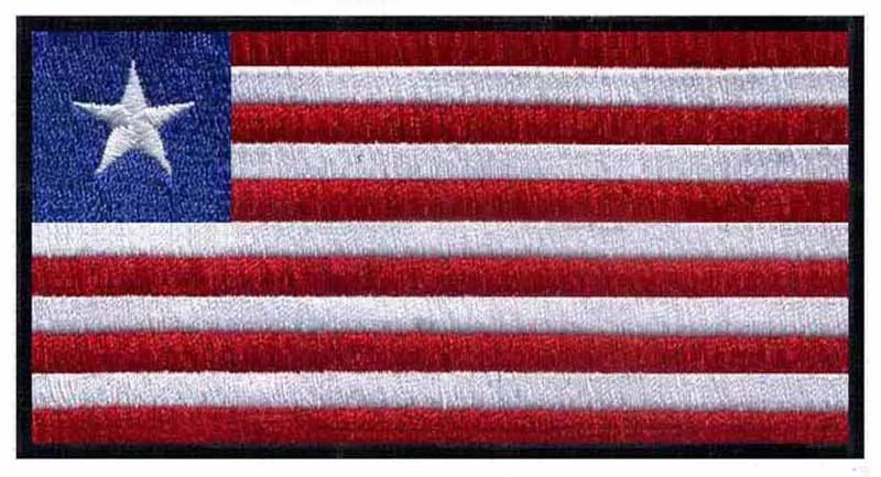 Вышитый Флаг Либерии шириной 3 дюйма | Дом и сад