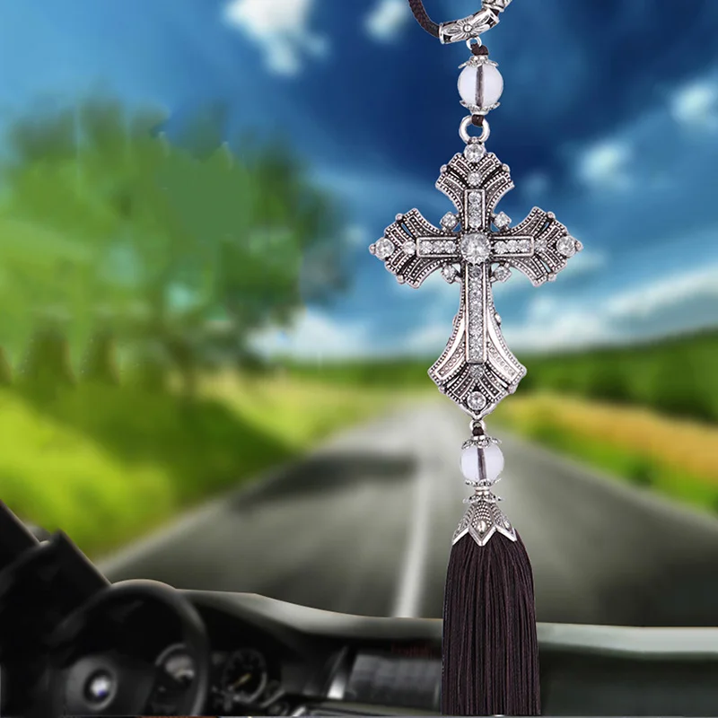 Автомобильная Подвеска Крест Иисуса христианское Автомобильное зеркало заднего