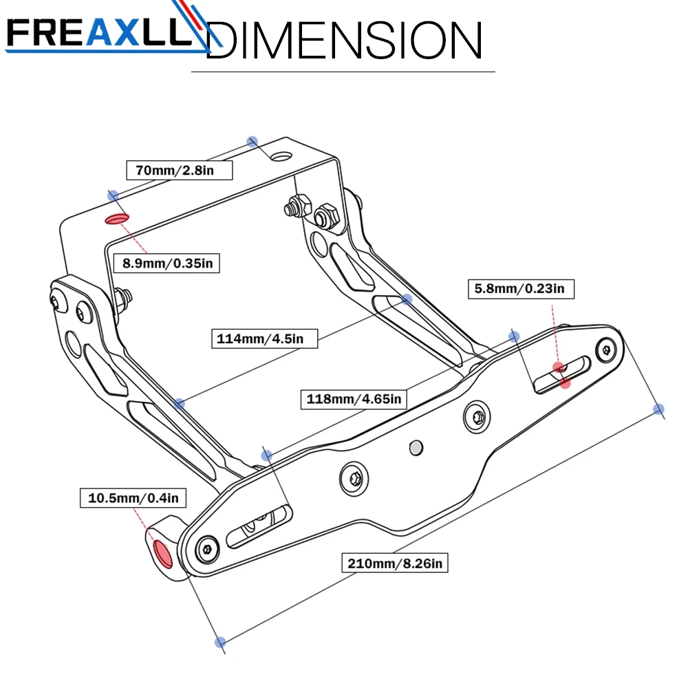 

FREAXLL Motorcycle License Plate Bracket Licence Plate Holder Frame Number Plate For Honda Cbr 600 F2 F3 F4 F4i 900 Cbr900rr