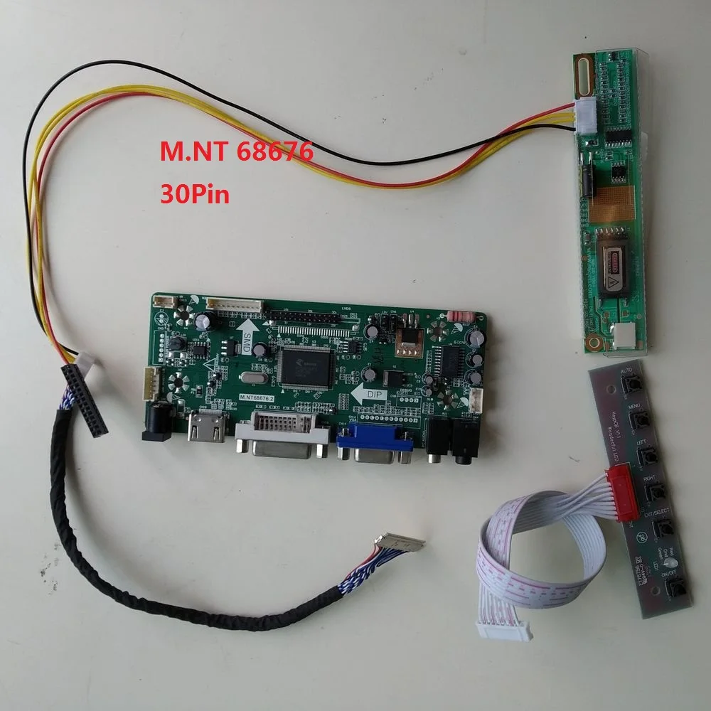 Комплект для B156XW01 V.0 VGA плата контроллера сигнала DVI HDMI драйвер экрана 1 лампы LVDS 1366X768 30pin дисплей Панель 15,6"