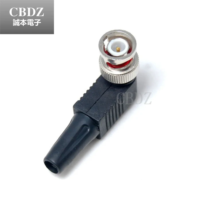 10 шт. CCTV RG59 BNC Мужской без пайки прямоугольный разъем Прямоугольный коаксиальный
