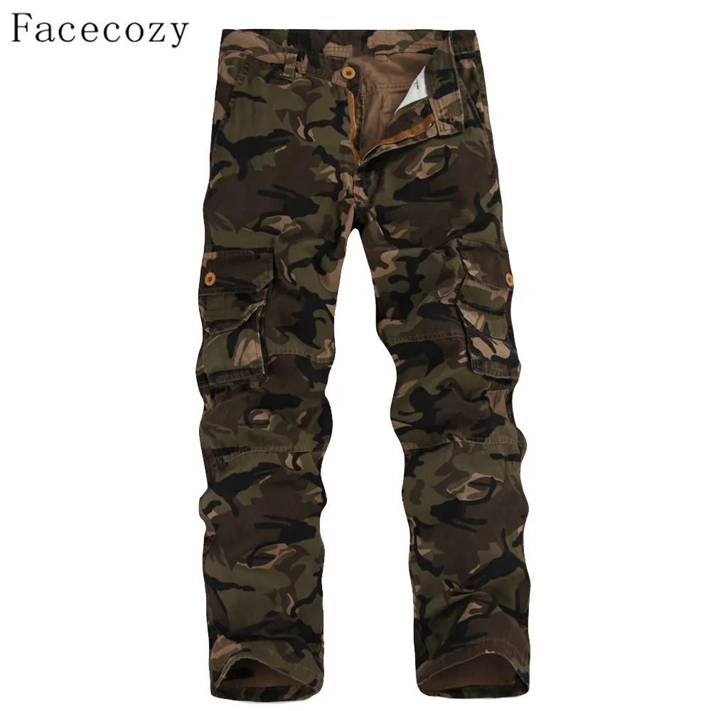 Facecozy мужские тактические военные камуфляжные брюки мужские осенние уличные мульти-карманы альпинистские брюки