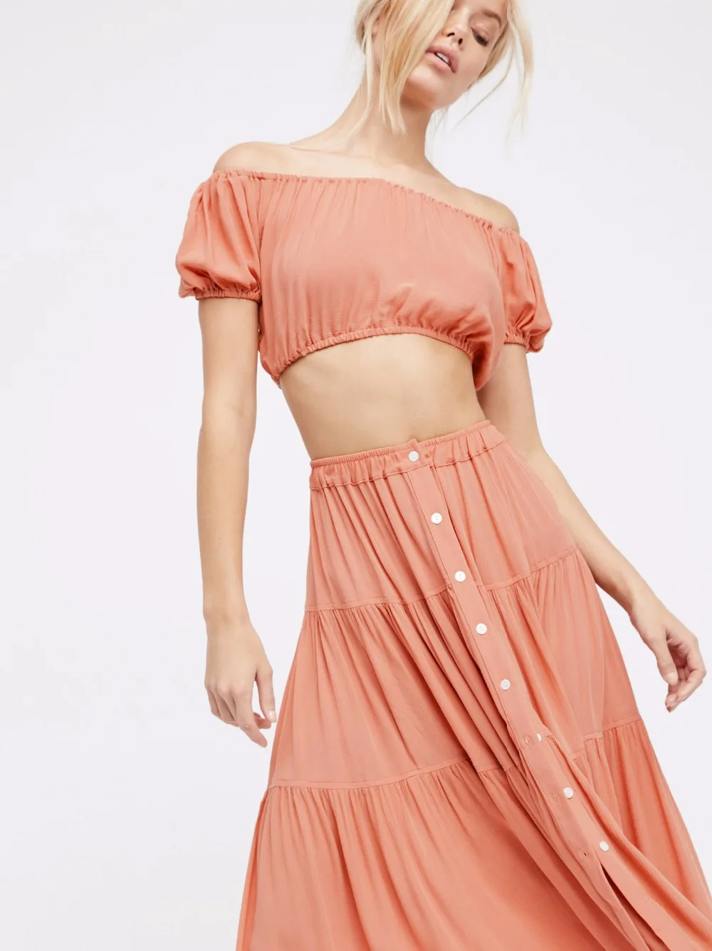 2017 мода новый сладкий Слово плеча высокая талия два комплекта одежды перевозка