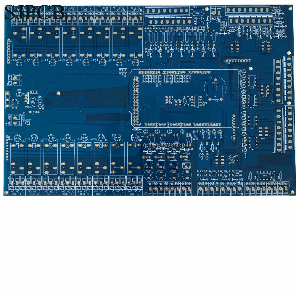 SJPCB промышленное управление FR4 жесткая 2 слойная печатная плата pcb board fr4 pcb boardfr4