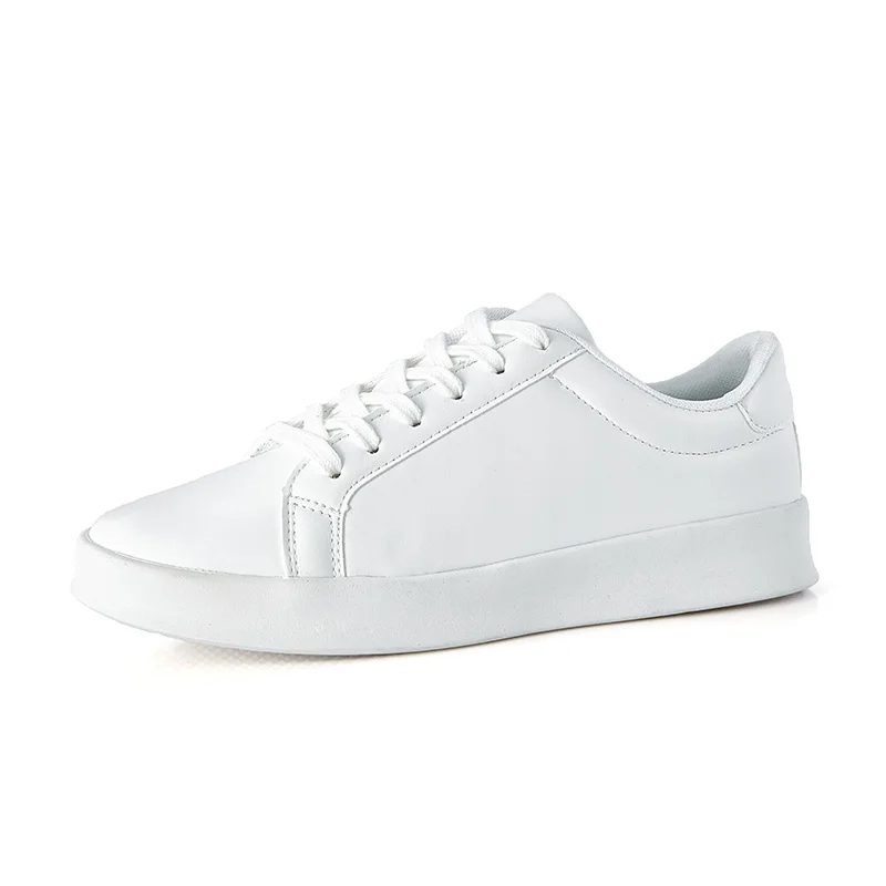 white Laibejing/мужские кроссовки; большие размеры 39-45; светильник; спортивная обувь; мужская обувь на плоской подошве; подростковая обувь - Цвет: white