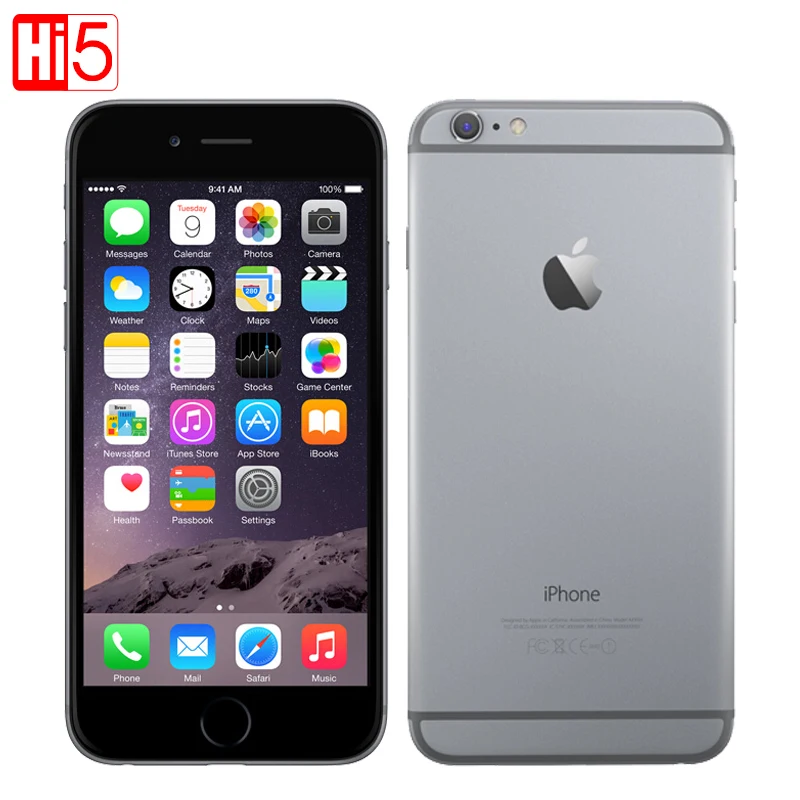 Разблокированный Apple iPhone 6 добавить подарок мобильный телефон 4,7 дюймов двухъядерный 16G/64G/128GB Rom IOS 8MP камера 4K видео LTE