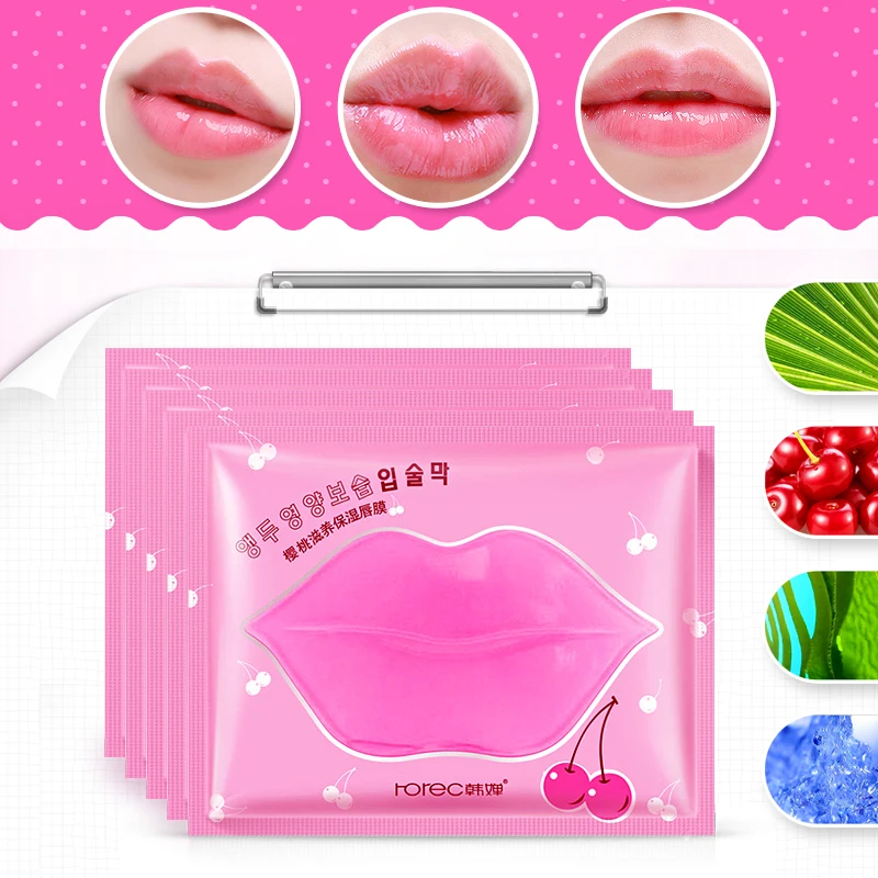 ROREC 5 шт. новый супер губа Плюшка Кристалл Коллаген для губ маска колодки