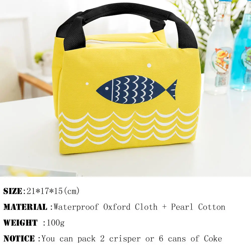 

Waterproof Portable Lunch Bags Insulated Thermal Cool Lunch Bag Picnic Bags School Lunchbox