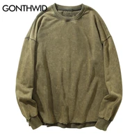 gonthwid distressed pullover hoodies sweatshirts 2020 men hip hop casual streetwear hoodie hipster sweatshirt tops green black
