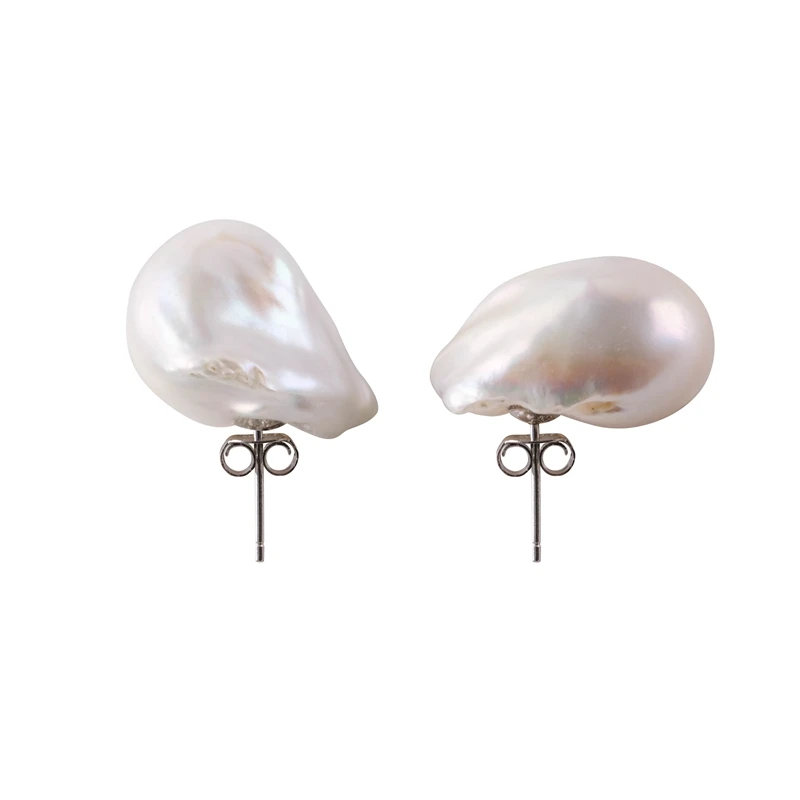 Серебряные серьги гвоздики с натуральным пресноводным жемчугом|stud earrings|earrings