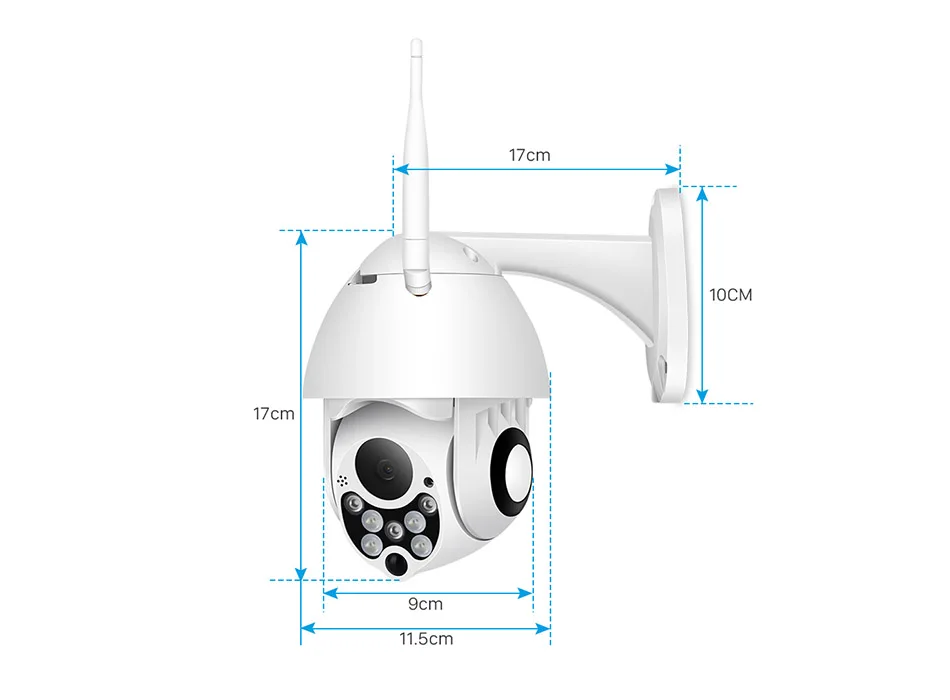 Водонепроницаемый мини ip Wi-Fi ptz-камера 4X цифровой зум HD 1080 P Разрешение реальные P2P Беспроводная купольная камера наружного наблюдения ссtv безопасности