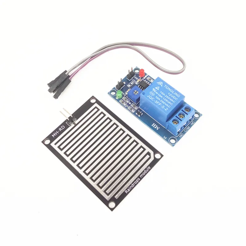 Модуль контроллера дождевых капель 12 В с реле фотолистной влаги для Arduino|12v