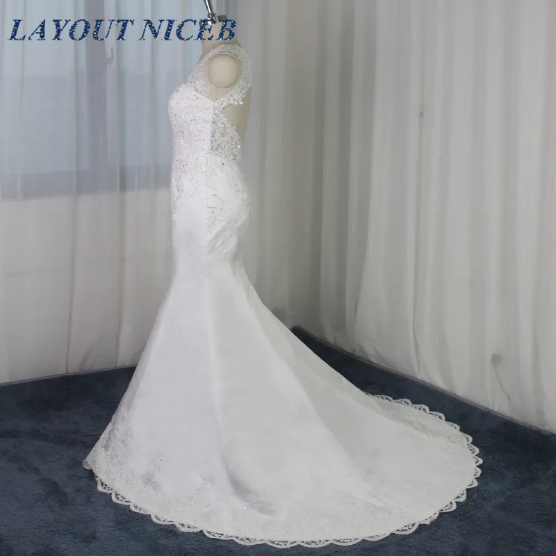 Новый Новинка 2017 года атласная Русалка свадебное платье сексуальное с открытой