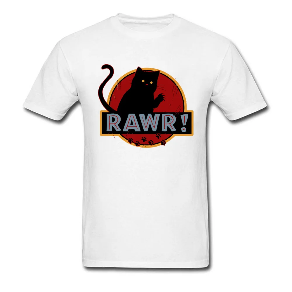 2018 футболка Rawr Cat летняя черная одежда хлопковые топы футболки с мультяшным
