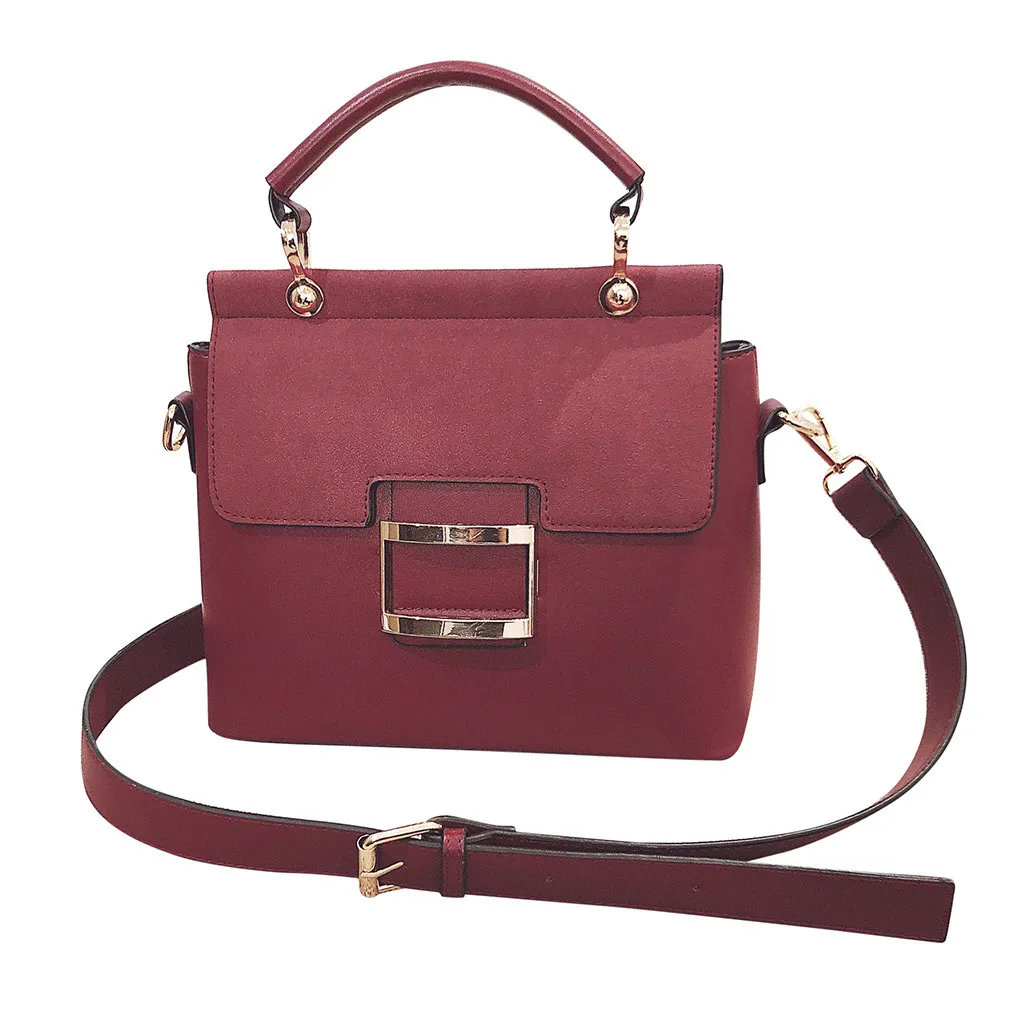 RD Повседневная модная женская классическая сумка на плечо с матовой текстурой, сумка-мессенджер, квадратная сумка, сумки через плечо для - Цвет: RD