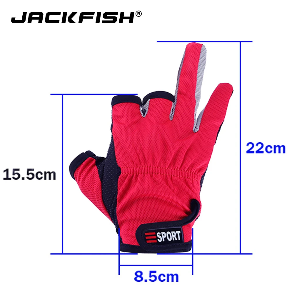 Джекфиш противоскользящие рыболовные перчатки дышащие три машина вырезания