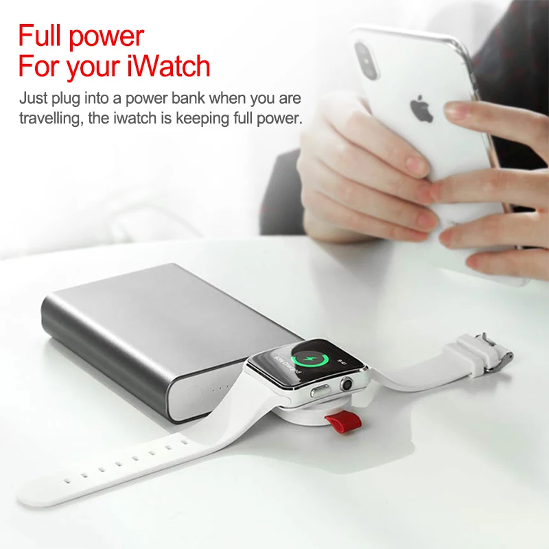 VAORLO магнитное Беспроводное зарядное устройство для I Watch 4 3 2 1 USB мини-адаптер Apple