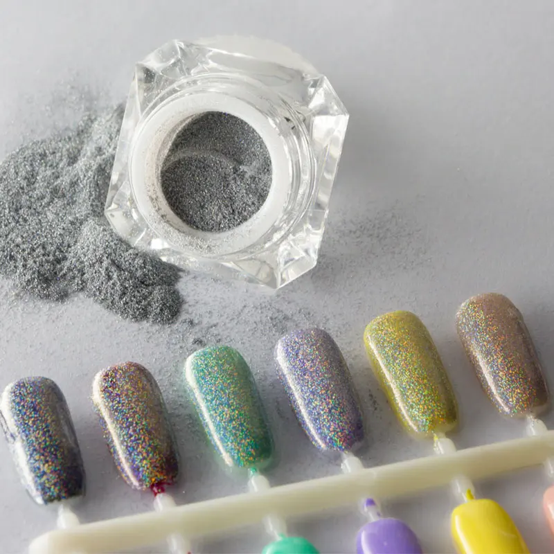 1 коробка красочные блестящие радужные серебряные голографические лазерные