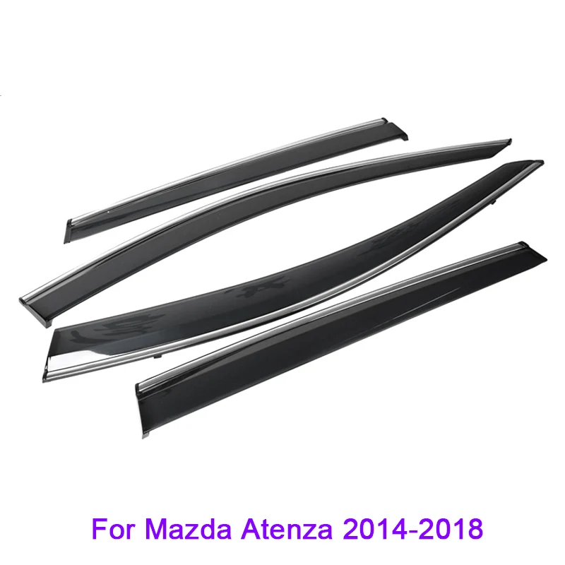 For Atenza 14-18 QCBXYYXH автомобильный Стайлинг навесы укрытие оконный козырек от дождя бровей дождевик Крышка для Mazda 2 3 6 8 CX-5 CX-7 Atenza Axela - Цвет: For Atenza 14-18