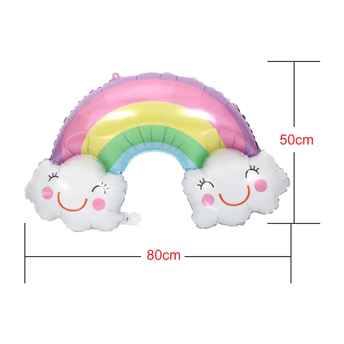 1 шт мультфильм Радуга улыбка Голубое облако фольги воздушный шар Дети подарки