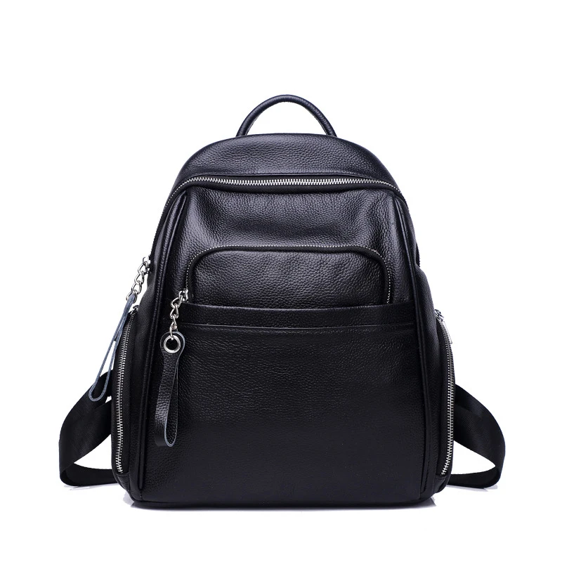 

100% Genuine Leather Women Backpacks New Fashion Luxury Brand Female Real Natural Leather Casual Ladies Girl Student Backpack
