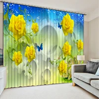 modern living room curtains yellow curtains 3d curtains blackout for living room kids bedroom fabric