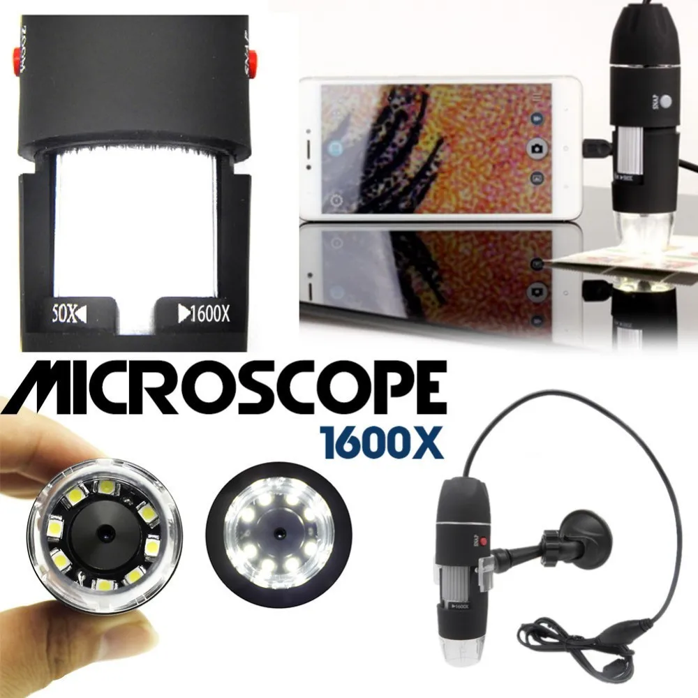 Цифровой микроскоп Портативный Ручной Электронный USB эндоскоп с камерой и